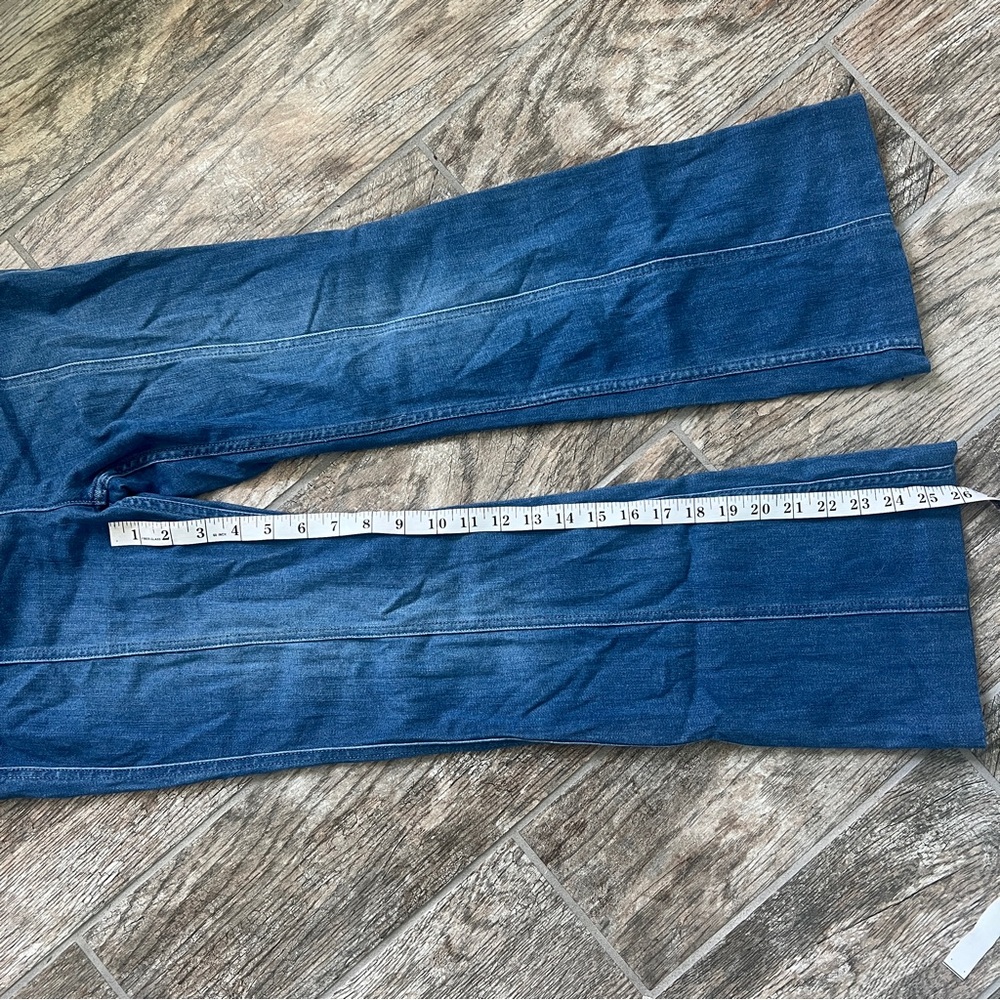 Anthropologie Pilcro and the Letterpress Blue Flare Wide Leg Jeans, Women’s 27 - Picture 10 of 11